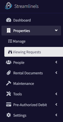 Viewing Request Menu